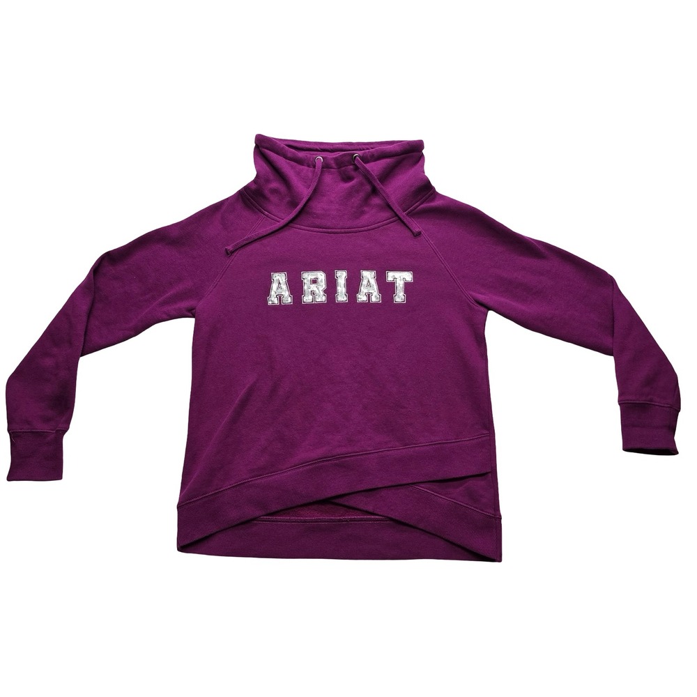 Ariat Real‎ Western Athleisure Pullover Sweatshirt Purple Women's M